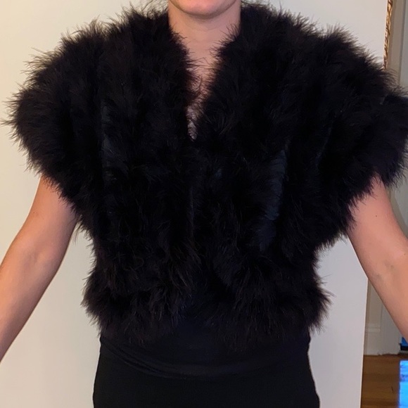 Jackets & Blazers - Marabou Feather Topper